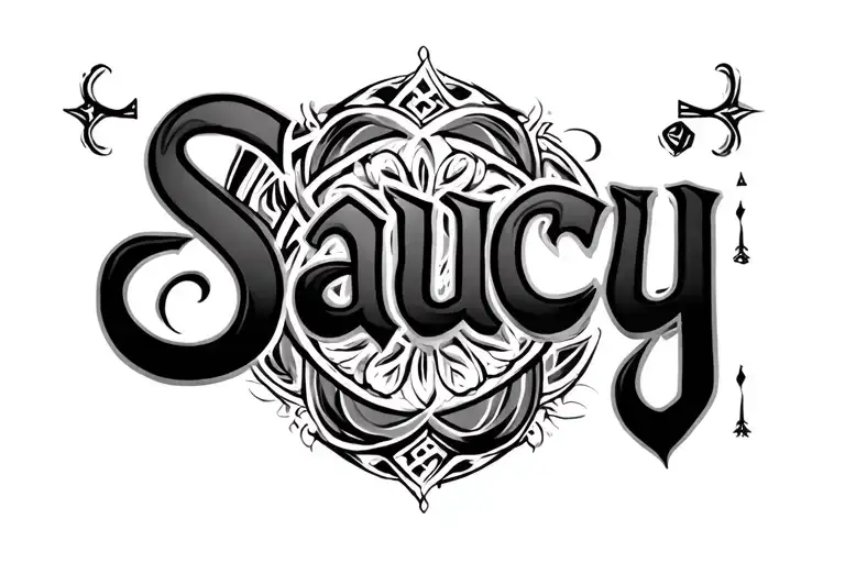 "Saucy" Islam symbol formed tattoo design idea