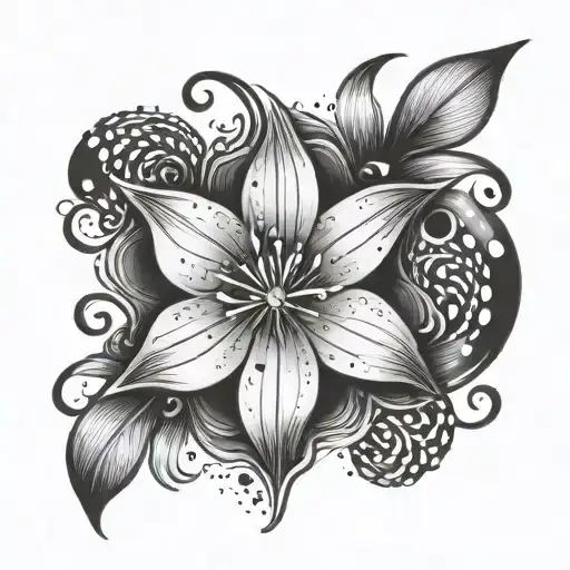 Coverup Stars and Dots tattoo design idea