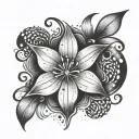 Coverup Stars and Dots tattoo design idea