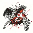 Gemini and Aquarius who pour water tattoo design idea