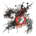 Gemini and Aquarius who pour water tattoo design idea