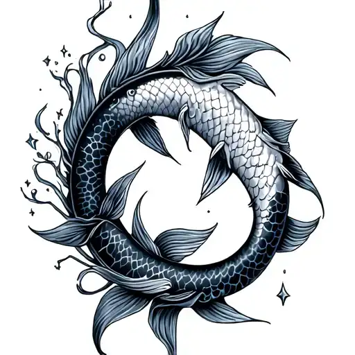 Pisces And Virgo tattoo design idea