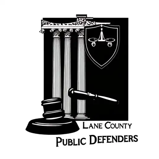 "Lane County Public Defenders" courthouse pillars, courthouse, gavel, us shield tattoo design idea