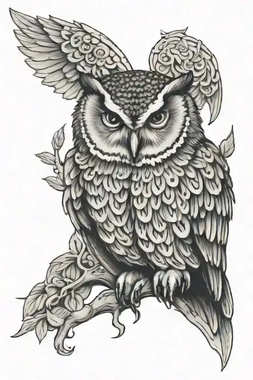 small Sheffield Wednesday owl tattoo design idea