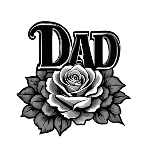 Dad Memorial tattoo design idea