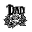 Dad Memorial tattoo design idea