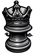 basic king chess piece tattoo design idea