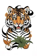 tiger stripe camo patterns tattoo design idea