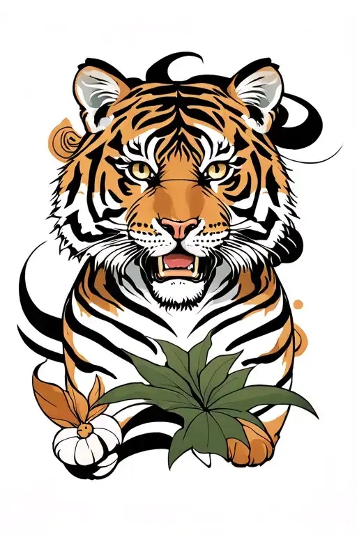 tiger stripe camo patterns tattoo design idea