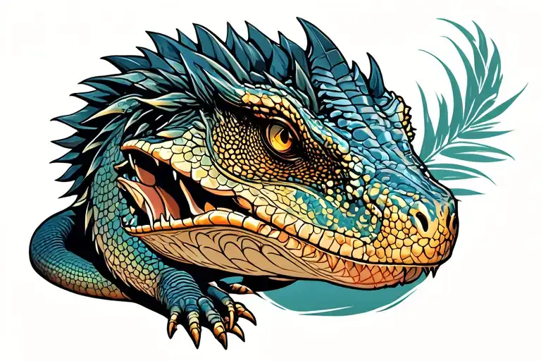 Komodo Dragon tattoo design idea