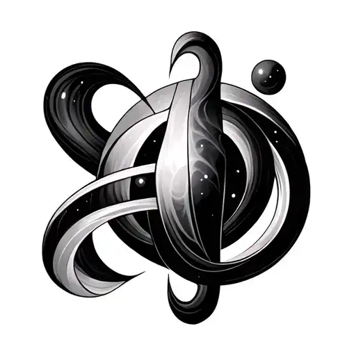 Quantum entanglement tattoo design idea