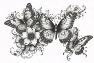hello please suggest me a tattoo on the collarbone that will contain flowers and butterflies and will be dark in the mid tattoo design idea