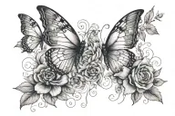 hello please suggest me a tattoo on the collarbone that will contain flowers and butterflies and will be dark in the mid tattoo design idea