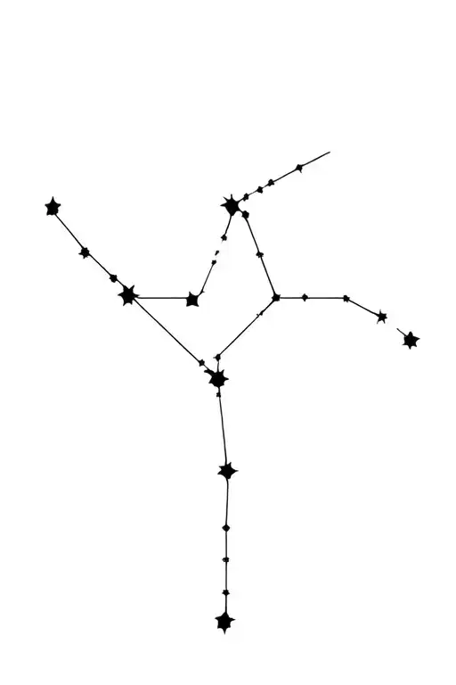 Cassiopeia constellation tattoo design idea