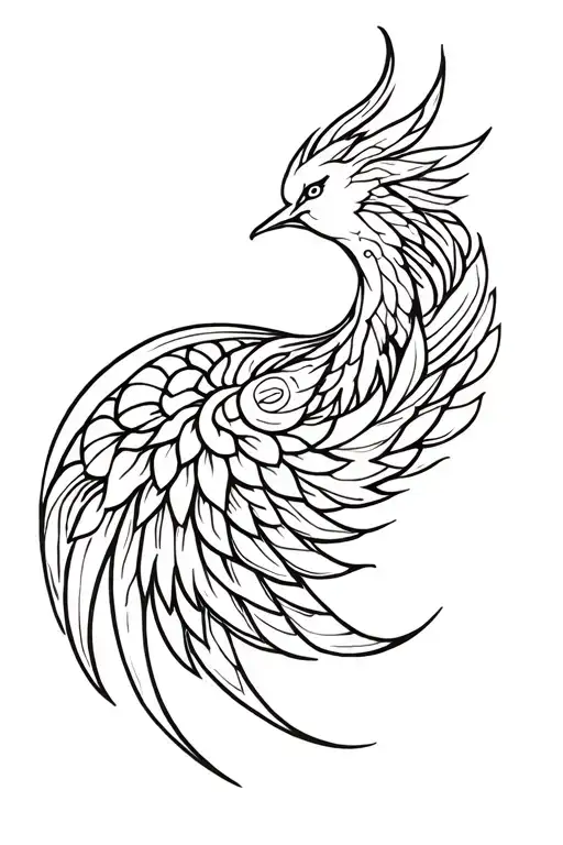 Mandala Phoenix tattoo design idea