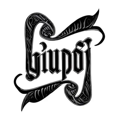 "Giuppi" "Giuppi" Two Word Ambigram Generator tattoo design idea