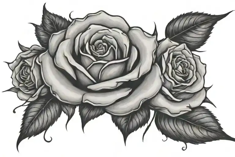 999 with a rose tattoo design idea