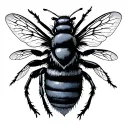 undead bee tattoo design idea