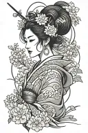 Geisha tattoo design idea