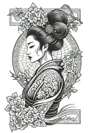 Geisha tattoo design idea