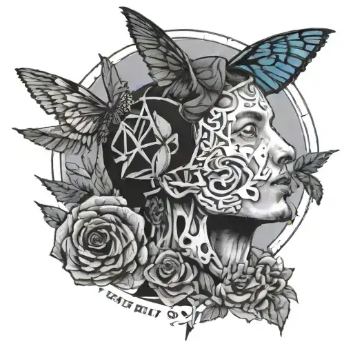 Tyler from Twenty One Pilots holds big rock  tattoo design idea