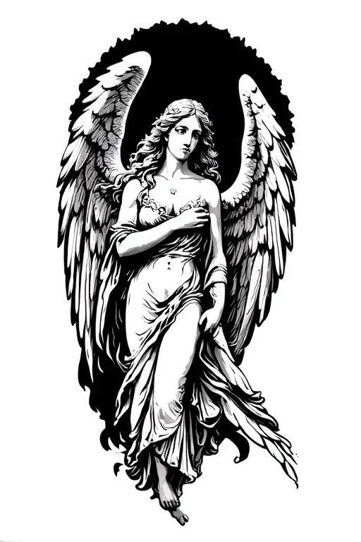 angel tattoo design idea