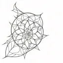 Rose window tattoo design idea