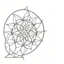 Rose window tattoo design idea