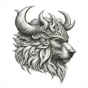 viking bear head tattoo design idea