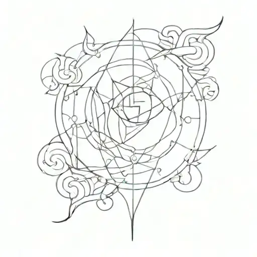 arcane exam powder tattoo design idea