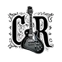 "C R" Guitar Memorial tattoo design idea
