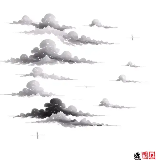 Filler  japanese Clouds and wind stars tattoo design idea