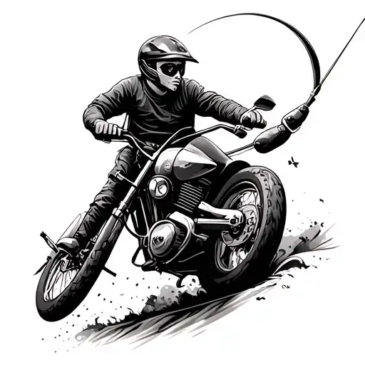 I want a small tatoo to represent my little brother who died he liked riding motorcycle climbing high cranes fishing  tattoo design idea