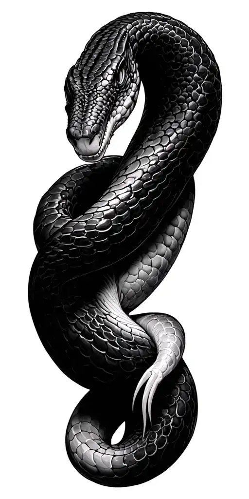anaconda wrapped tattoo design idea