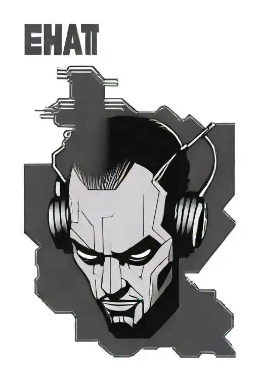 audio engineer humanoid tattoo design idea