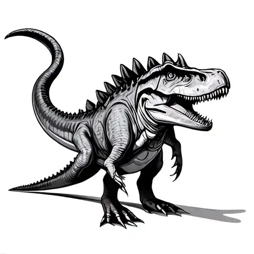 spinosaurus Cathing tattoo design idea