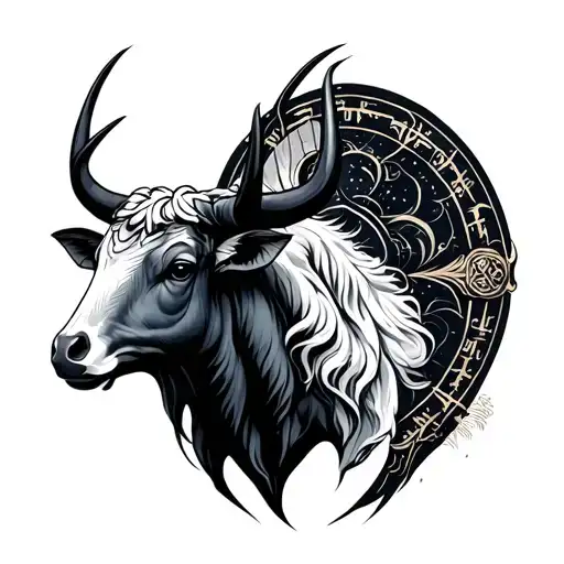Taurus And Sagittarius Combined tattoo design idea