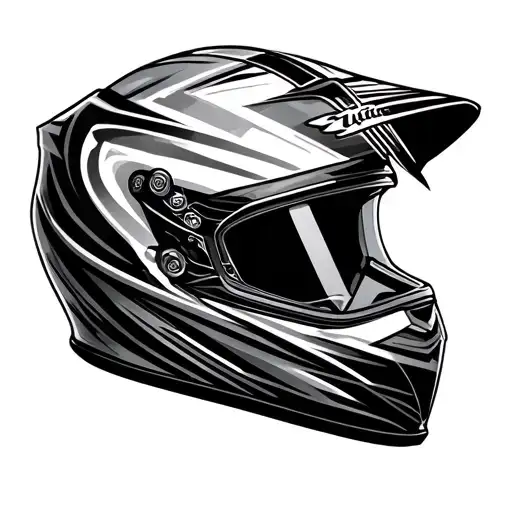 racing helmet tattoo design idea