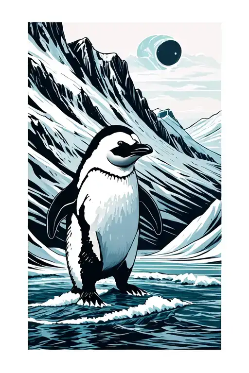 Antarctica tattoo design idea