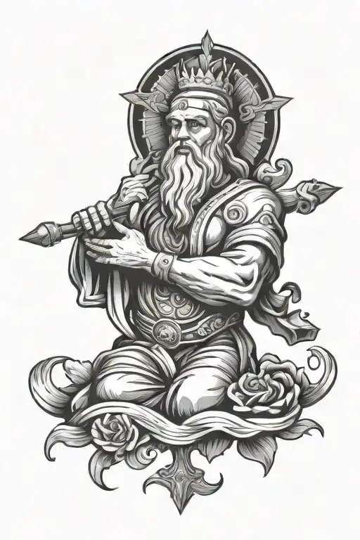 god > good luck tattoo design idea