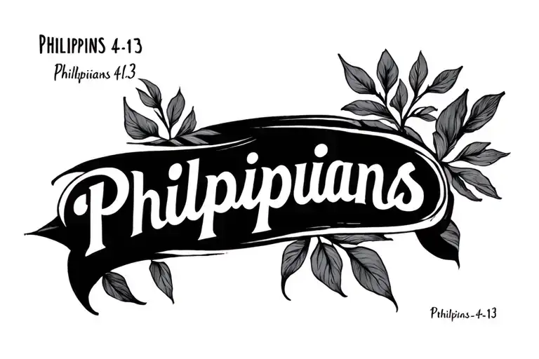 Philippians 4:13 tattoo design idea