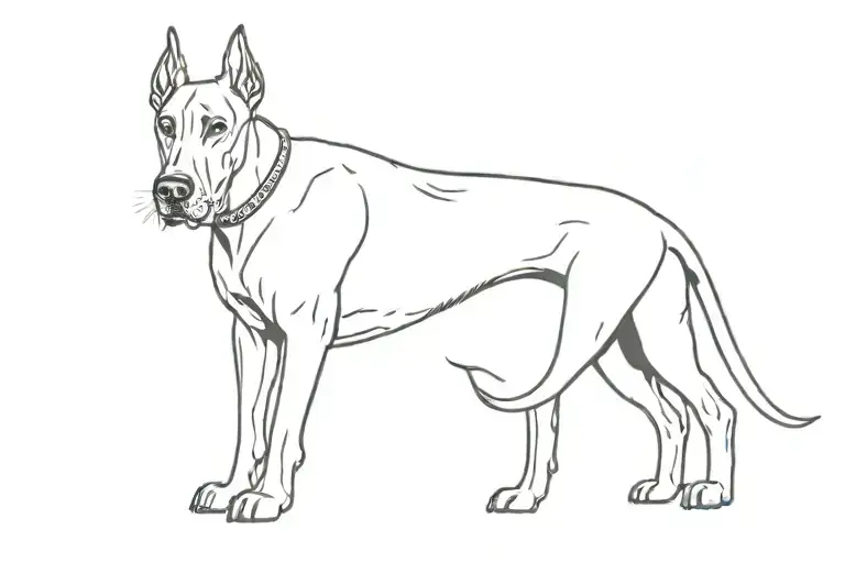 Great Dane tattoo design idea
