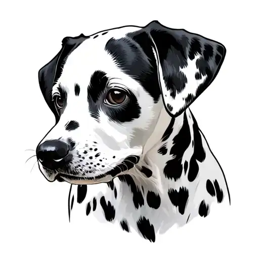Dalmatian Puppy tattoo design idea