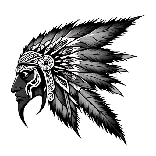 Cherokee tribal chest piece tattoo design idea
