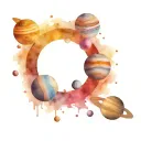 solar system planets tattoo design idea