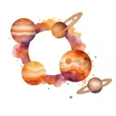 solar system planets tattoo design idea