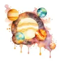 solar system planets tattoo design idea