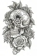 The die is cast tattoo design idea