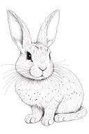 white rabbit matrix tattoo design idea