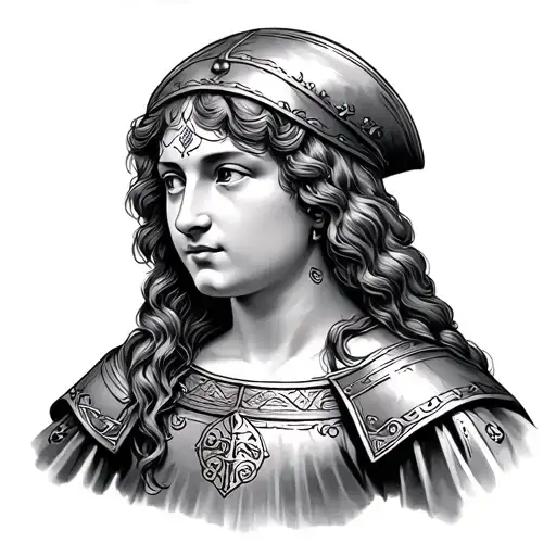 Joan of Arc tattoo design idea